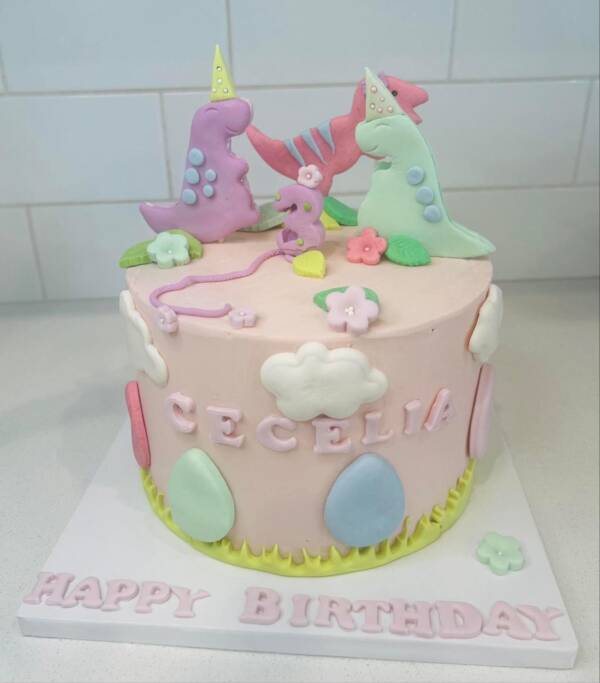 Dinosaur Theme Birthday Cake