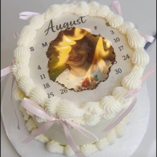 Hidden Photo Burn Cake