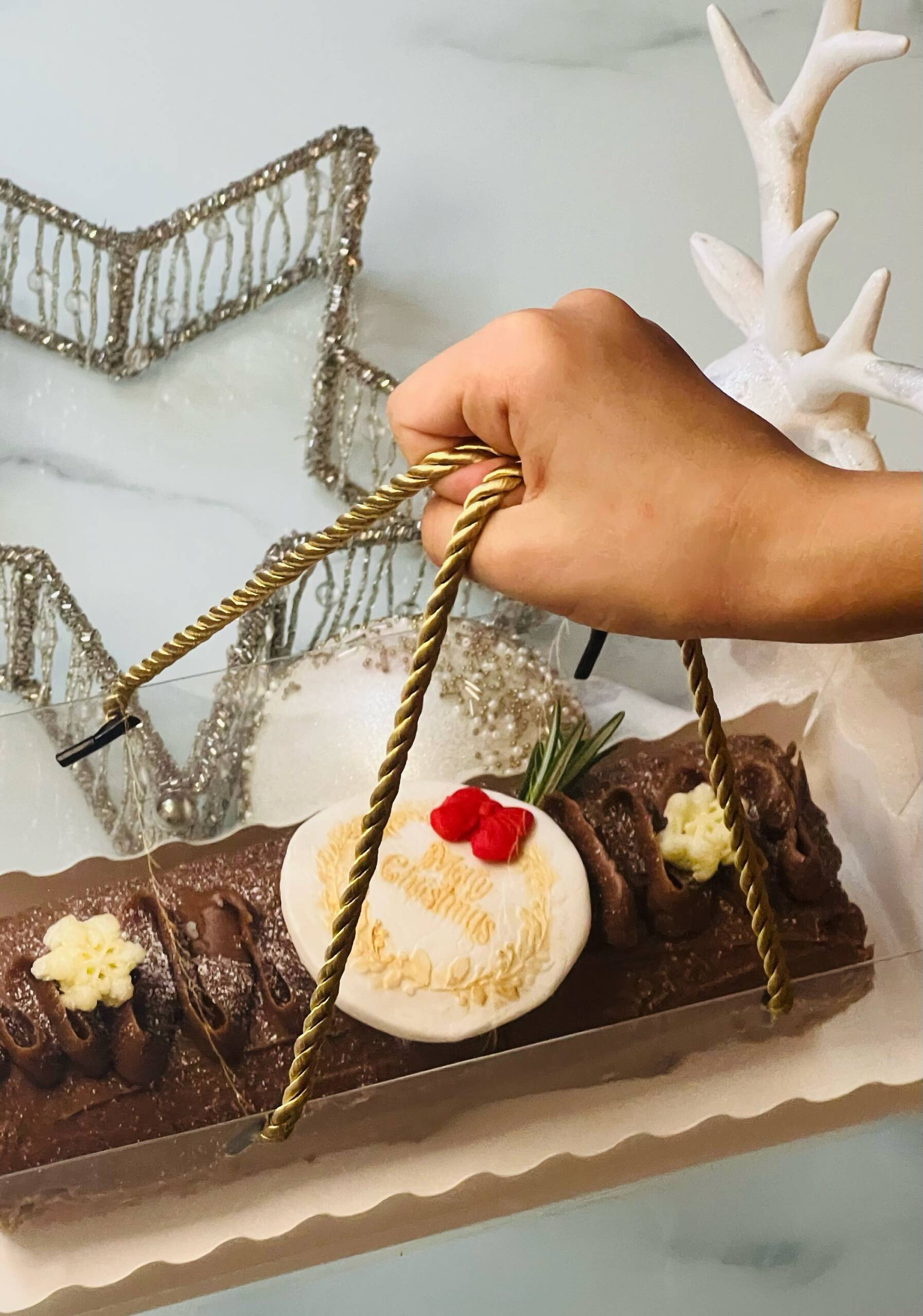 9-inch Chocolate Yule Log /Bûche de Noël auChocolat